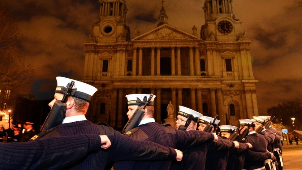 Margaret Thatcher military funeral rehearsal