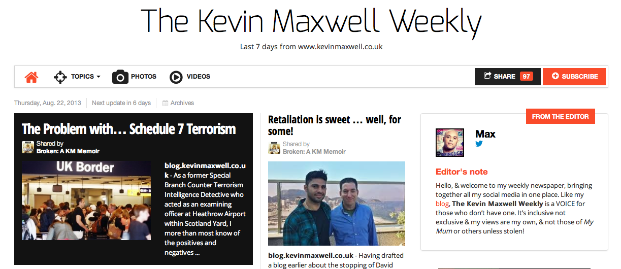 The Kevin Maxwell Weekly